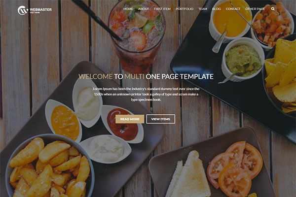 Webmaster Landing page 05 - Multi - one page template